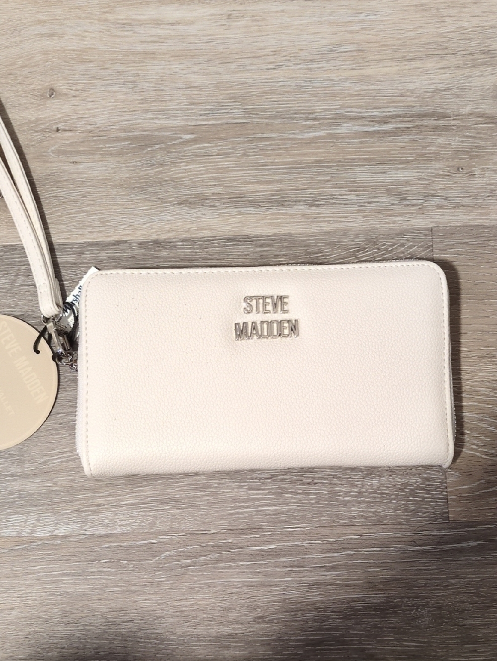 Steve Madden Blush Wristlet Wallet with Gold Logo